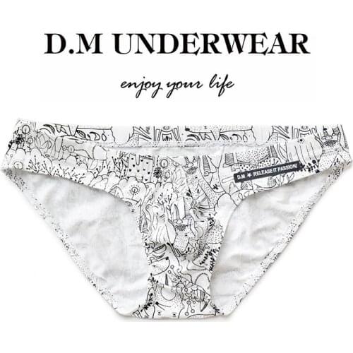 BITCED Mens Panties Sexy Panties Mens D.m Mens Panties Trend Panties Low Waist Sexy Skinny Personality Cotton