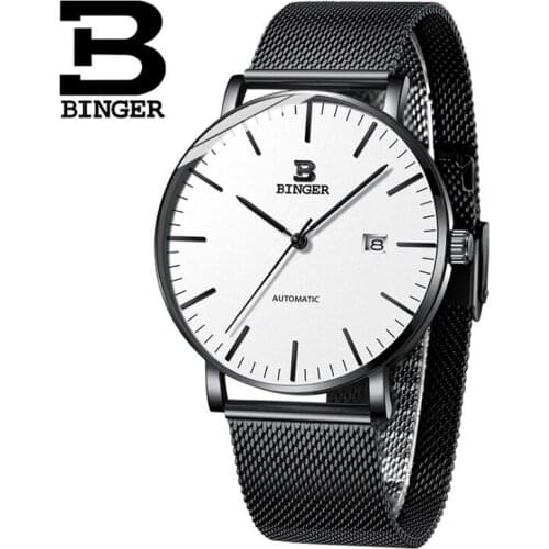 2019 Switzerland Automatic Watch Men BINGER Mechanical Men Watches Full Steel Sapphire Relogio Masculino Waterproof Clock Mens