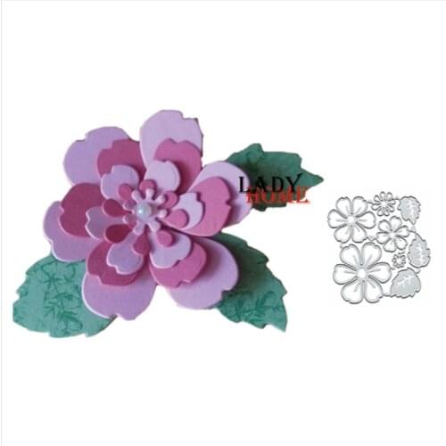 Flowers Leaf Set Craft Metal Cutting Die Mold Punch Stencil Template for DIY Scrapbooking Paper Album Photo Card Making Dies Cut