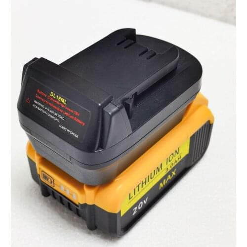 DL18ML Li-Ion Battery Converter Adapter for Milwaukee 18V~20V GSR180-LI BAT609 Used To for Milwaukee 18V~20V Tool