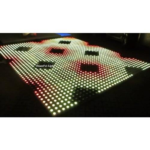 DunFly DuanFei Light with flightcase 4pieces sound actived led dance floor 50x50cm 5050sm 3in1 wedding dance floor dmx floor