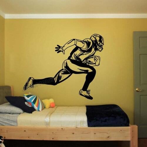 Football Athletes Wall decal football Sport svg Motivation Healthy Teamplay Wall Sticker for Bedroom Decor Vinyl Decal B200