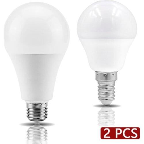 2pcs LED Bulb Lamps E27 E14 3W 6W 9W 12W 15W 18W 20W led Lampada Cold Warm White Light AC 220V 230V 240V Bombilla Spotlight