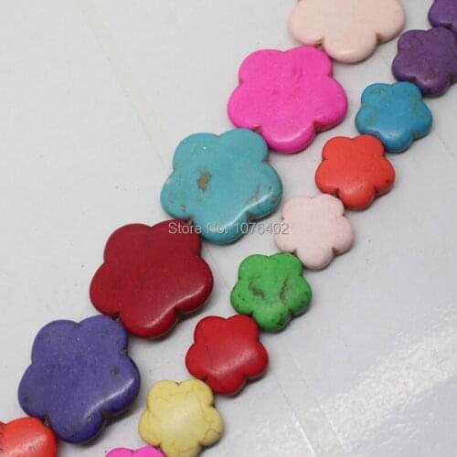 Mini. Oder is $7!15,25mm Multicolor Turquoises Flower Spacer Loose Beads 15"