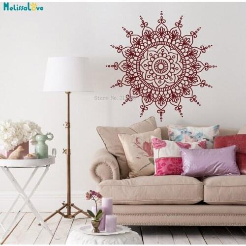 Office Indian Mandala Wall Stickers Living Room Removable Meditation Vinyl Art Decals Gifts For Family And Friends YT5025