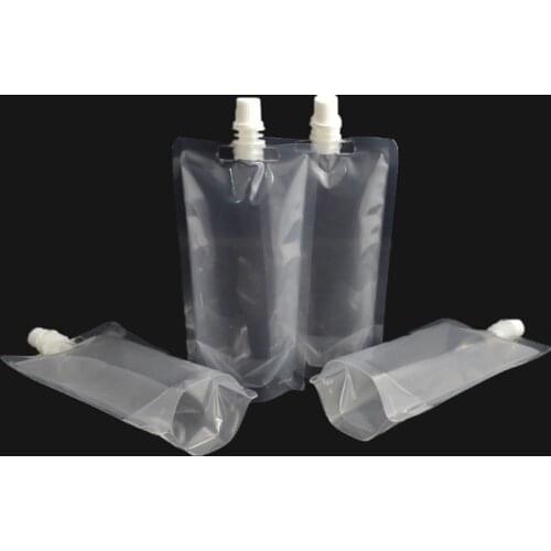 Wholesale 500pcs 250ml Stand-up Plastic Beverage Bag Spout Pouch for Fruit Juice Milk Coffee Liquid Drink Pouch