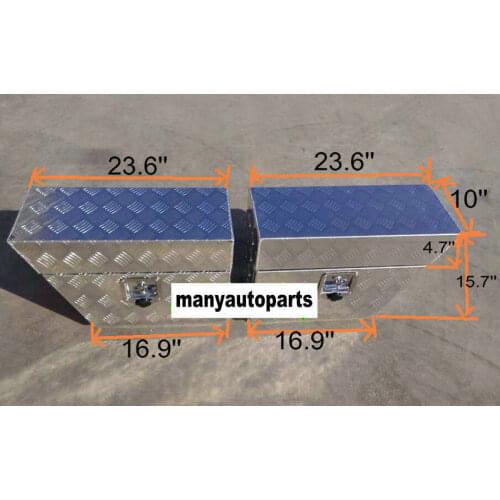 Pair Aluminium Undertray Under Tray Underbody Ute Tool Box toolbox 24"x10"x16"
