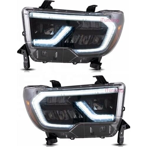 Vland factory upgrade sequential DRL car full led head light lamp for toyota TUNDRA 2007-2013 and SEQUOIA 2008-2020