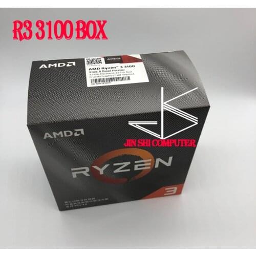 AMD Ryzen 3 3100 R3 3100 3.6 GHz Quad-Core Eight-Thread 65W CPU Processor L3=16M 100-000000284 Socket AM4 Come with the cooler