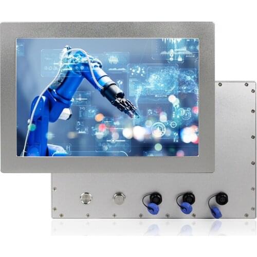 12.1" Industrial Monitor aluminum alloy full sealed waterproof display resistive touch 1280x800 VGA/T-USB