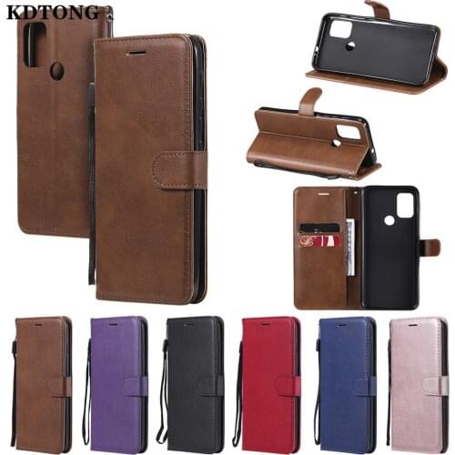 Simple Phone Case for Motorola G30 G50 G60 G Play Power 2021 E7 Edge S Funda Solid Color Flip Leather Wallet Protection Cover