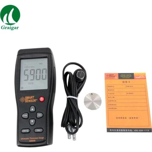 Handheld Thickness Meter Ultrasonic Thickness Gauge Smart Sensor AS850 with Auto Zero Calibration