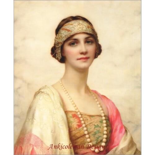 Needlework for embroidery DIY DMC High Quality - Counted Cross Stitch Kits 14 ct Oil painting - An Elegant Beauty