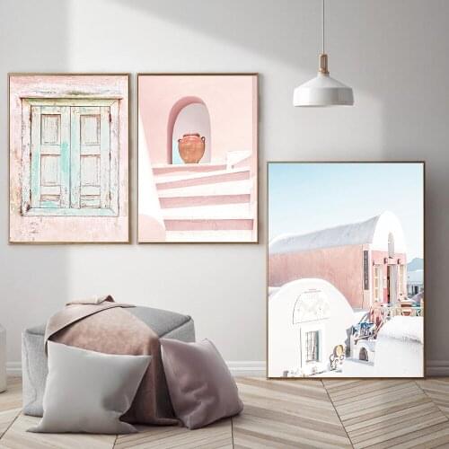 Nordic Landscape Sence Natural Window and Door Art Print Poster Canvas Painting Wall Picture for Living Room Decor