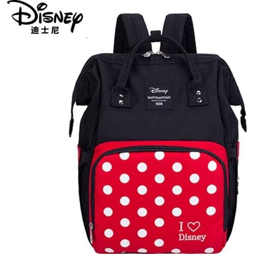 Disney Minnie Mouse Bag Backpack Student Schoolbag Girl Bookbag Boy Cartoon Mickey Cartoon Large Capacity Travel Bag Handbag