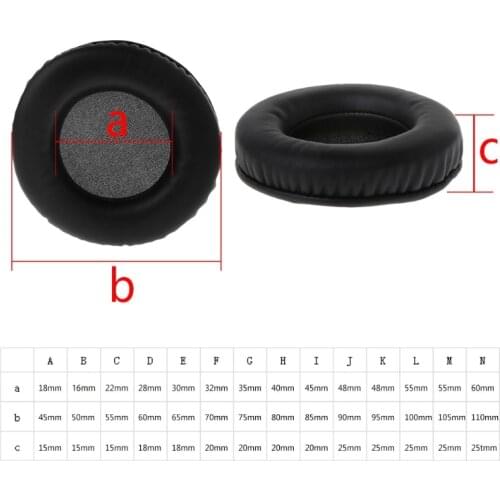 2PCS Universal Headphone Foam Ear Pads Cushion Earpad Soft PU Replacement for sony AKG ATH Headphones QXNF