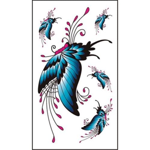 5PCS/lot Temporary Tattoo Sticker Feather Boday Stickers Waterproof Environmental Protection Stage Props Art Makeup Stickers