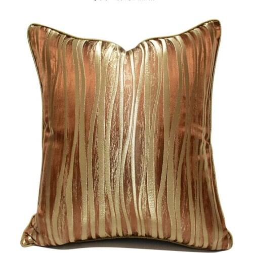 Jacquard Cushion Covers High Precision Abstract Orange Striped Decorative Pillows Case Home Decor Chair Sofa Throw Pillow Cover