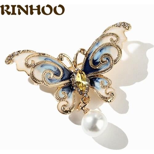 Elegant Colorful Enamel Butterfly Brooches for Women Suit Collar Brooch Metal Pin Girls Accessories Fashion Jewelry Gifts