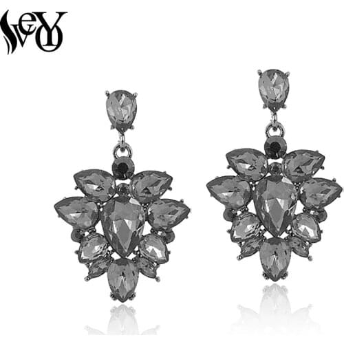VEYO Drop Earrings Vintage Crystal Earrings Water Drop Elegant Earrings For Women High Quality