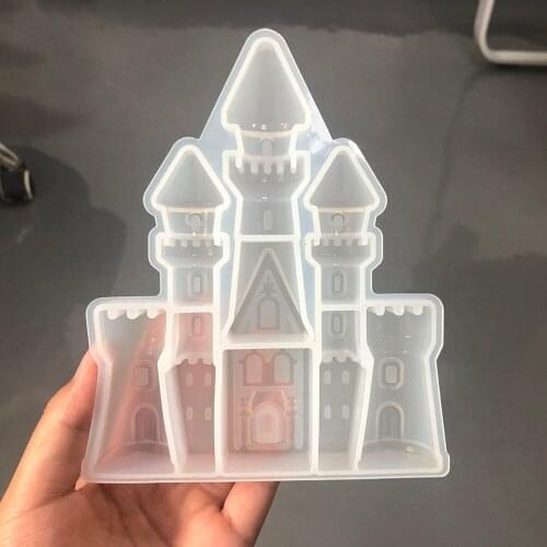 1pcs Castle Resin Silicone Mold Epoxy Moulds Craft for Christmas Festivals DIY Jewelry Making Resin Mould Tools