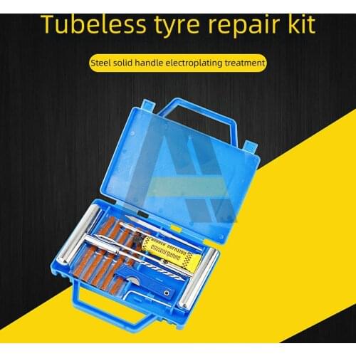 12pcs Car Van Motorcycle Bike Emergency Heavy Duty Tubeless Tire Puncture Professional Repair Kit Plug Set Tyre Repair Kit