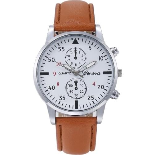 2021 New Leather Strap Fashion Mens Watches Women Luxury Male Quartz Watch High Quality Wristwatch Elegant Dress Watch Men Clock