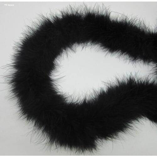 50g black fluffy feather boa super quality 10 meters long dyed turkey feather boa for party/carnival costumes/party boa shawl