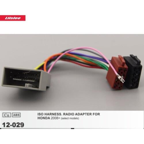 Car CD DVD Player Wire For HONDA Fit/Pilot/Ridgeline Plugs Into Factory Radio Harness Wiring Cable 24 Pins DIN ISO male