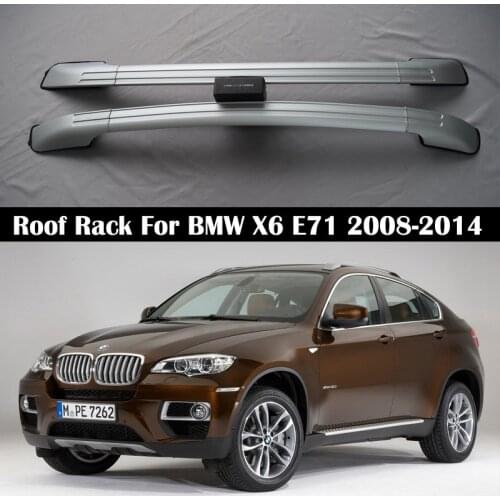 Car Roof Rack For BMW X6 E71 2008-2014 Rails Bar Luggage Carrier Bars top Cross bar Rack Rail Boxes Aluminum Alloy