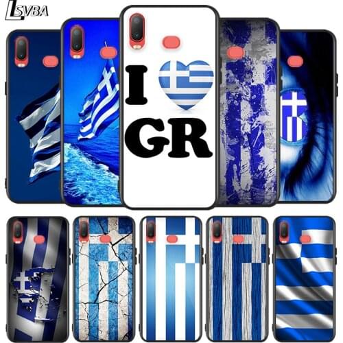 Greece national flags for Samsung Galaxy A9S A8S A6S A9 A8 A7 A750 A6 A5 A3 Plus Star 2018 2017 2016 Black Phone Case