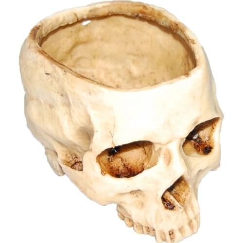 Resin Head Skull Model Flower Pot Storage Container Planter Pot Home Decor Crafts Plant Bowl Home Garden Movie Decor Desk-decor