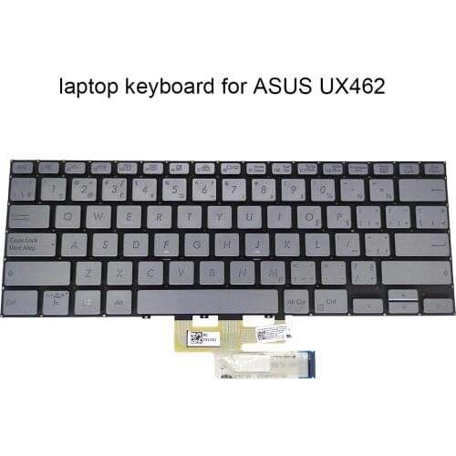 EU Backlight keyboards for ASUS zenbook flip 14 UX462 UX462DA UK GB CF sliver gray laptops keyboard 0KNB0 262NUK00 262NCB00 sale