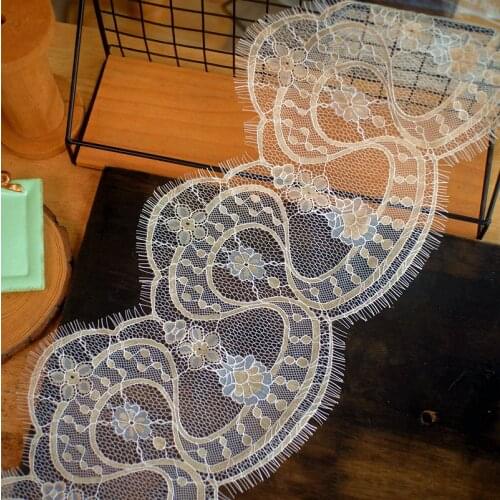 Fringed golden eyelashes lace, width 19CM handmade diy clothing materials accessories clothing fabrics