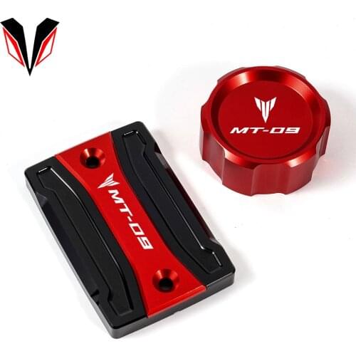 LOGO MT09 Motorcycle Front Brake Fluid Reservoir Cap Rear Fluid Cylinder Cover For Yamaha MT09 MT-09 mt 09 2014-2019 2020 2021