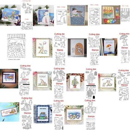 "Happy New Year" "Be Merry" Metal Cutting Dies & Coordinating Stamp For Scrapbooking Craft Embossing Stencil Die Cut Making Card