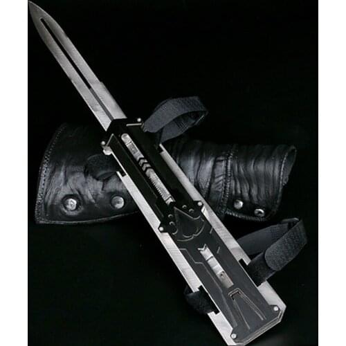 2020 metal blade stealth sword sleeve sword movable doll stealth sword Edward weapon sleeve sword stainless steel ejectable toy