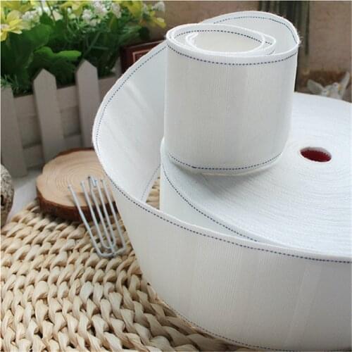 10 meter a lot white color thickening cloth curtain tape curtain accessories for hook