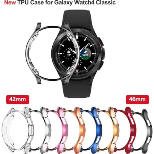 Soft TPU Protective Watch Case for Samsung Galaxy Watch 4 Classic 46MM 42MM Smartwatch Cover Screen Protector Transparent Shell