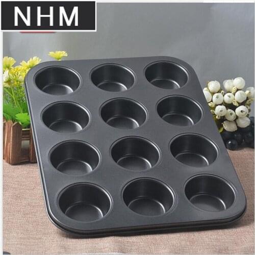 NHM 1 pcs Cake mold 12 cupcake mold baking cup cake non-stick coating abrasive