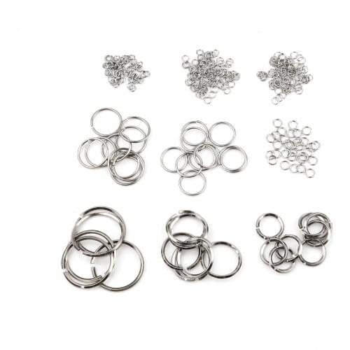 1.5mm-2.5mm Stainless Steel Open Jump Rings Findings Round Silver Color 14mm-30mm DIY Making Keychain Charms Jewelry Gift,100PCs