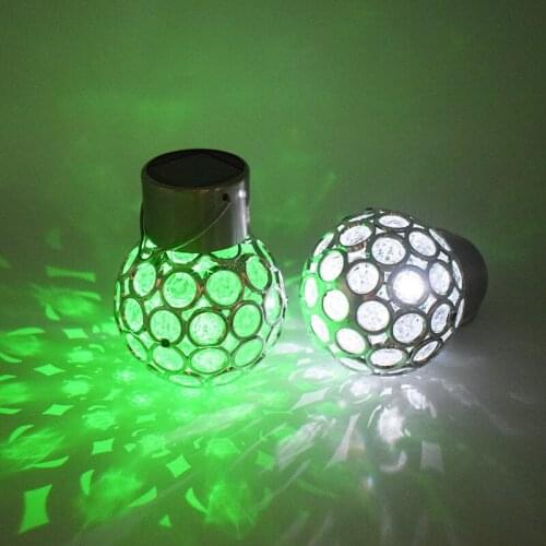 Solar Garden Lamp Crystal Ball LED Light Decoration Outdoor Landscape Lamp for Street Walkway Project Lights Hollow Chandelier