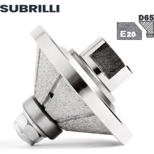 SUBRILLI Vacuum Brazed Hand Profiler Wheel Diamond Profile Grinding Wheel For Angle Grinder Bevel E20 Stone Concrete Edge Cutter