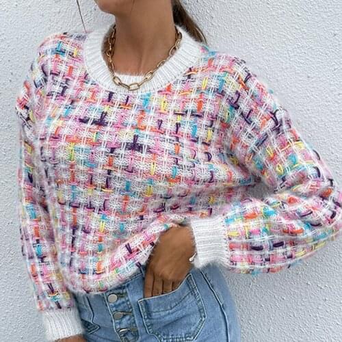 Sweater Women Autumn Winter Knitted Women Sweaters Loose Pullover Knitted Sweaters Knit Sweater Tops Warm Pull Femme Jumper