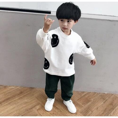Boys Sweatshirt Brans Autumn New Kids Pullovers Top Tees Children Clothing Boys and Girls Cotton Loose Tee Shirts Baby Clothes