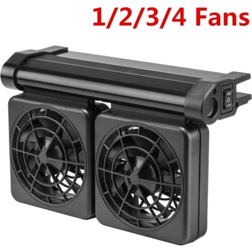 1/2/3/4 Fans Aquarium Cooler Adjustable Wind Cooling Fan for Fish Tank Water Chiller Cold Wind Maker Temperature Controller