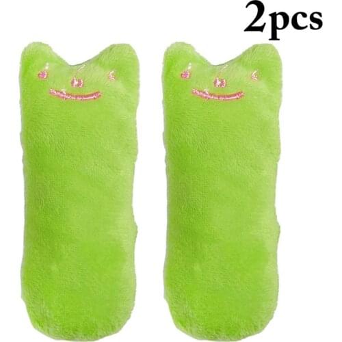 2Pcs/Set Funny Catnip Toys Plush Bite-Resistant Teeth Cleaning Cat Chew Toy Cat Sound Toy Pet Supplies Cat Favors