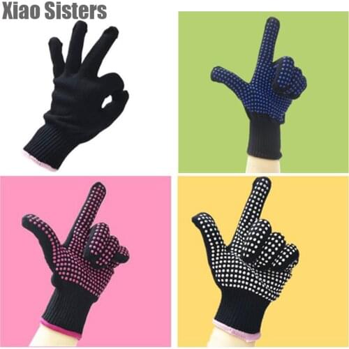 1Pc Hairdressing Heat Resistant Finger Glove Hair Care Styling Tools Thermal Styling Gloves Salon Supplies