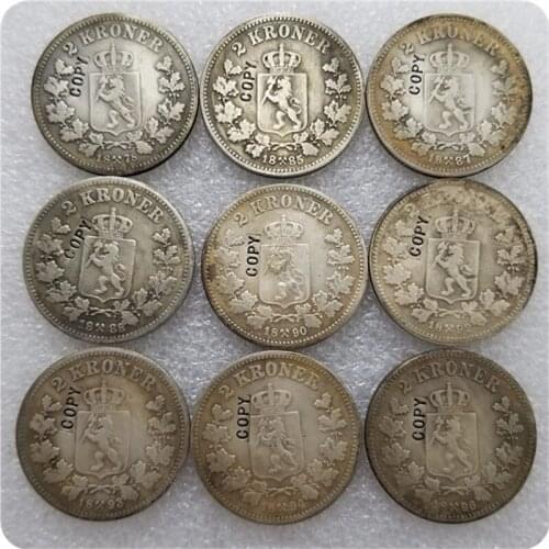 1878-1903 NORWAY 2 Kroner - Oscar II COPY COINS
