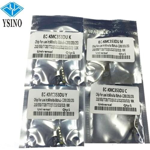 2Sets X Cartridge Imaging Image Unit Chip IU212 IU213 IU313 Drum Chip for Konica Minolta C200 C201 C203 C253 C353 C7720 C7721
